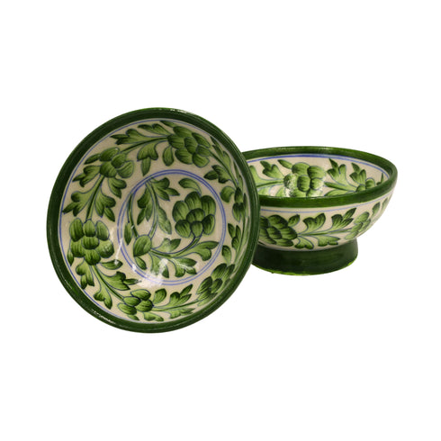 Natriel Blue Pottery Round Bowls