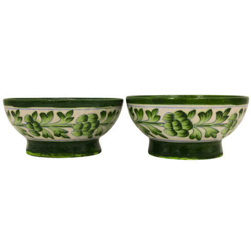 Natriel Blue Pottery Round Bowls