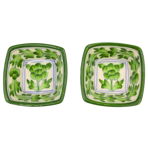 Natriel Blue Pottery Square Bowls