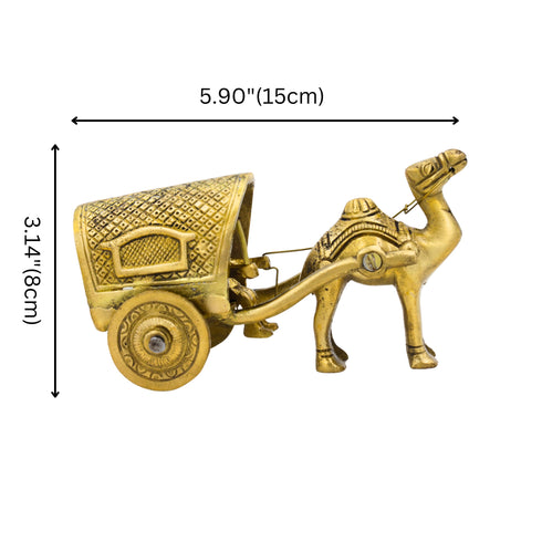 Natriel Brass Camel Cart