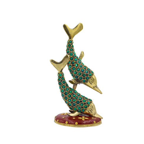 Natriel Brass Dolphin Pair