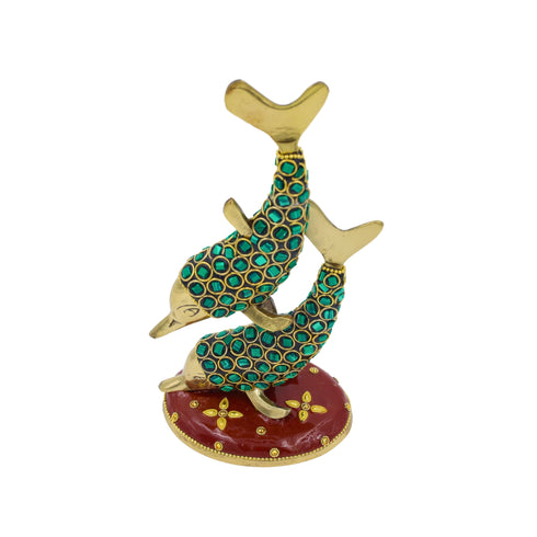 Natriel Brass Dolphin Pair