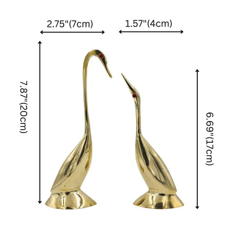 Natriel Brass Swan Pair