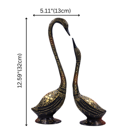 Natriel Brass Swan Pair