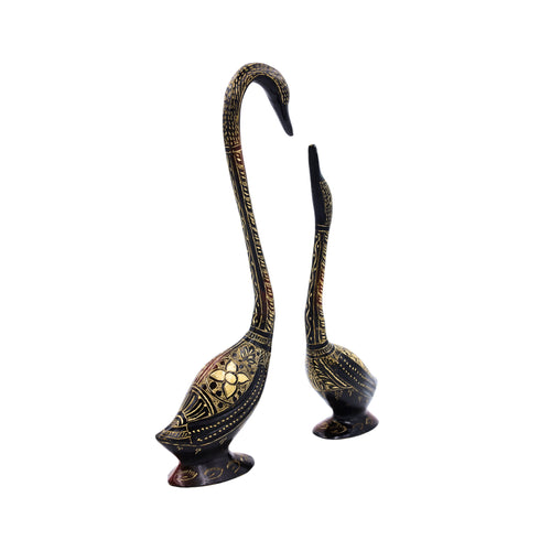 Natriel Brass Swan Pair