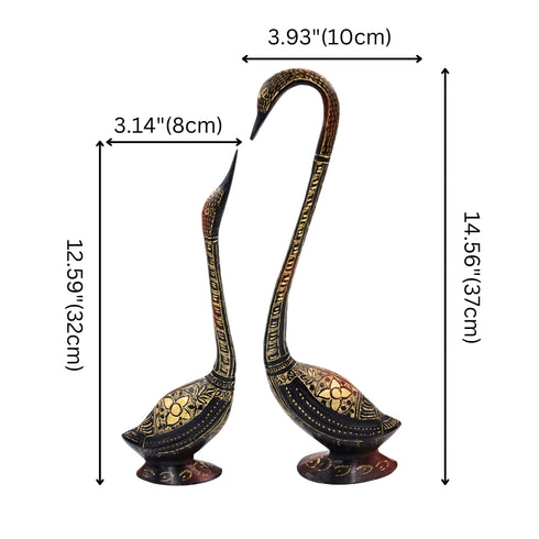Natriel Brass Swan Pair