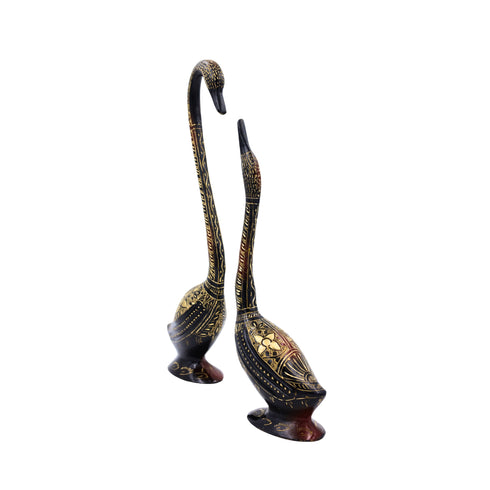 Natriel Brass Swan Pair