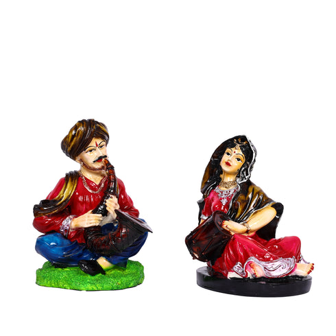Natriel Folk Musician Couple Showpiece for Home Décor