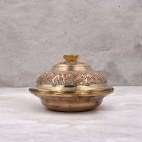 Natriel Kashmiri Copper Plate with Lid