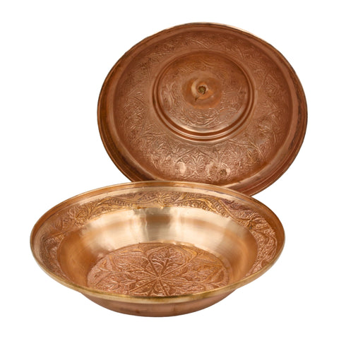 Natriel Kashmiri Copper Plate with Lid