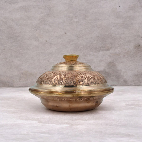 Natriel Kashmiri Copper Plate with Lid