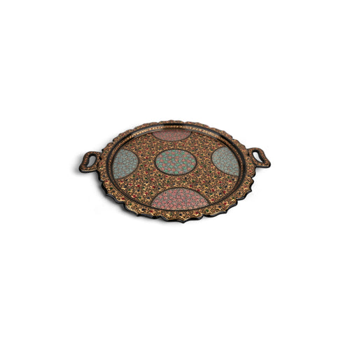 Natriel Kashmiri Papier Mache Round Tray