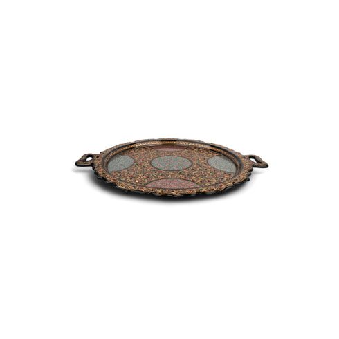 Natriel Kashmiri Papier Mache Round Tray