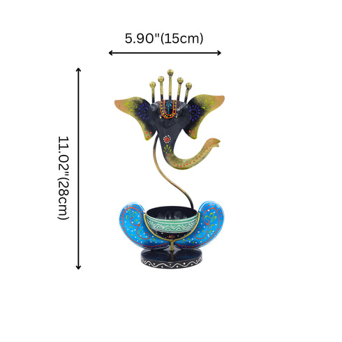 Natriel Lord Ganesha Design T-Light Holder