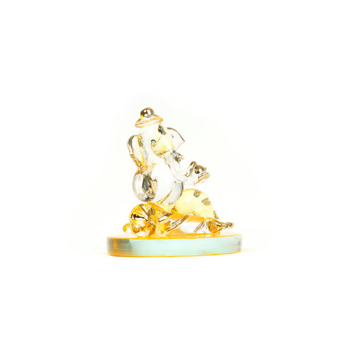 Natriel Lord Ganesha Glass Decorative Idol