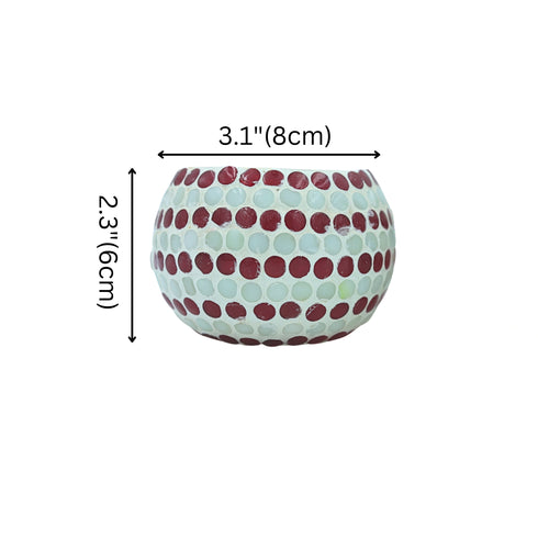 Mosaic T-light - Dotted Pattern - Set of 2