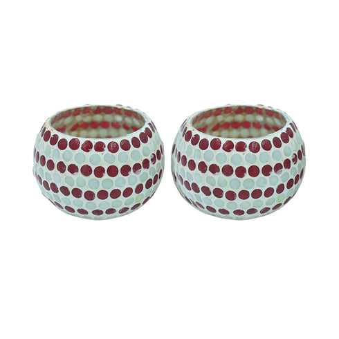 Mosaic T-light - Dotted Pattern - Set of 2