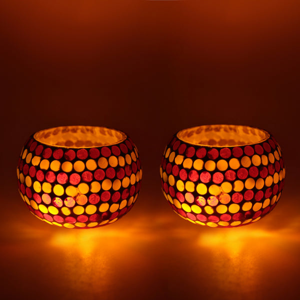 Natriel Mosaic T-light - Dotted Pattern - Set of 2 907