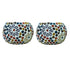 Mosaic T-light - Floral Pattern - Set of 2