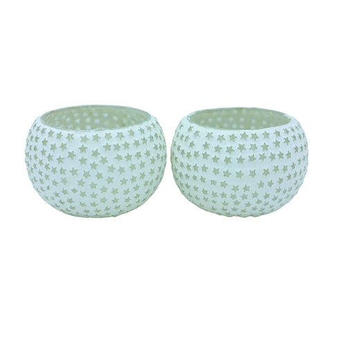 Mosaic T-light - Star Pattern - Set of 2