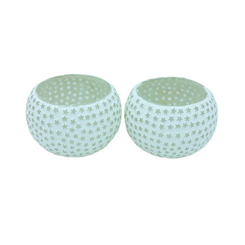 Mosaic T-light - Star Pattern - Set of 2
