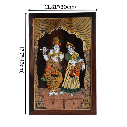 Natriel Mysore Inlay Radha Krishna Wall Decor