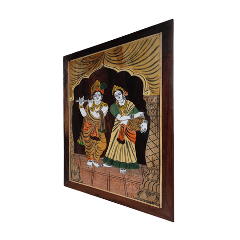 Natriel Mysore Inlay Radha Krishna Wall Decor