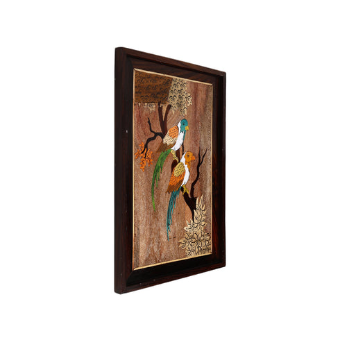 Natriel Mysore Inlay Rosewood Painting of Love Birds