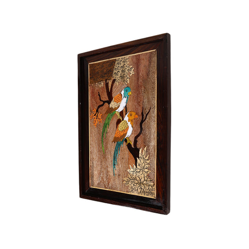 Natriel Mysore Inlay Rosewood Painting of Love Birds