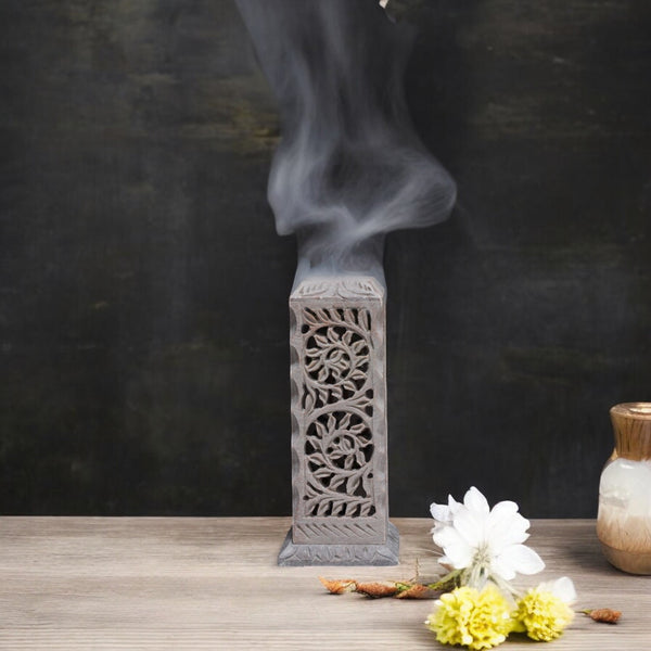 Natriel Soapstone Incense Stick/Candle Holder