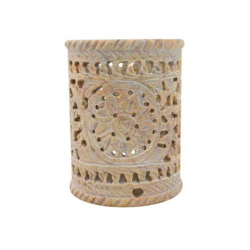 Hand Carved Soapstone Pen Holder