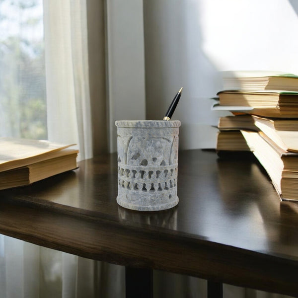 Natriel Soapstone Pen Holder