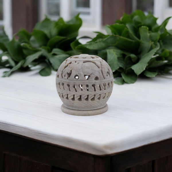 Natriel Soapstone T-light Candle Holder