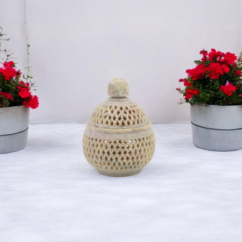 Natriel Soapstone T-light Candle Holderr