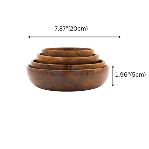 Natriel Wooden Bowls-Set of 4