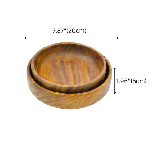 Natriel Wooden Bowls Set of 2
