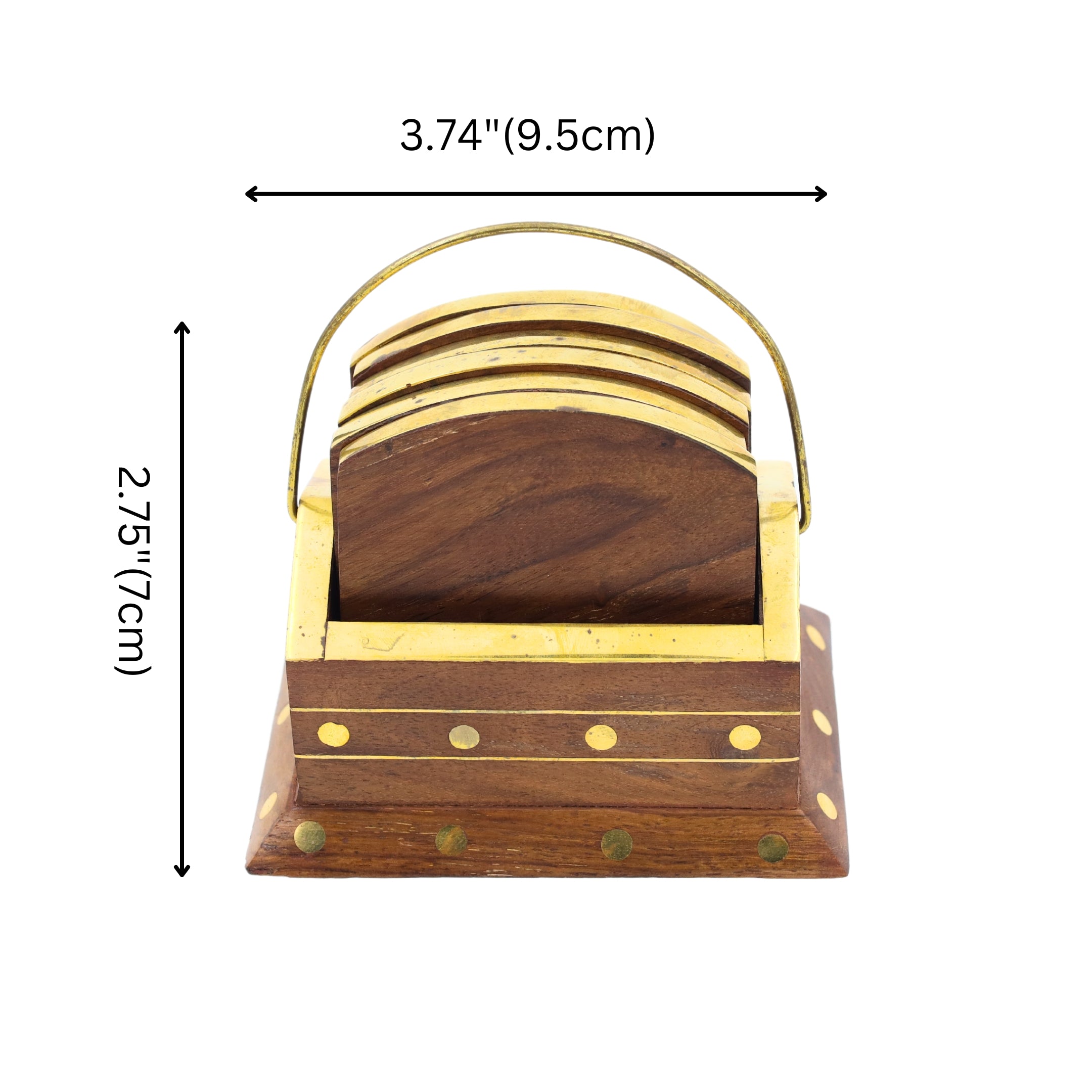 Natriel Wooden Coasters Set