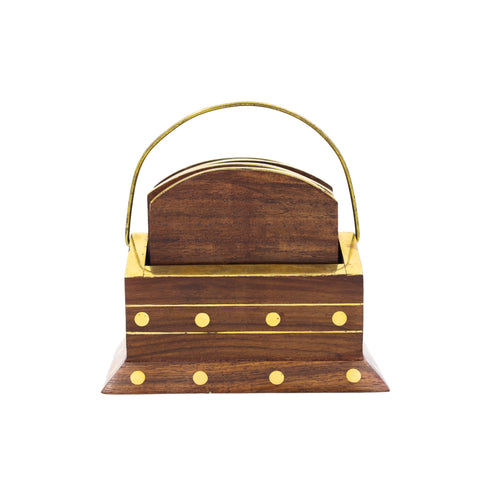 Natriel Wooden Coasters Set
