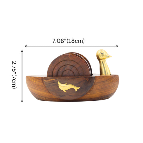 Natriel Wooden Coasters Set