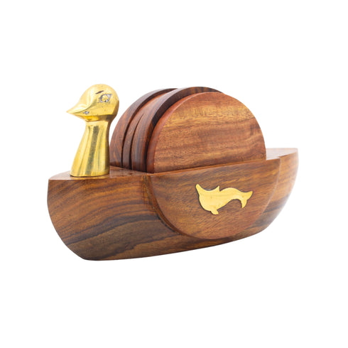 Natriel Wooden Coasters Set