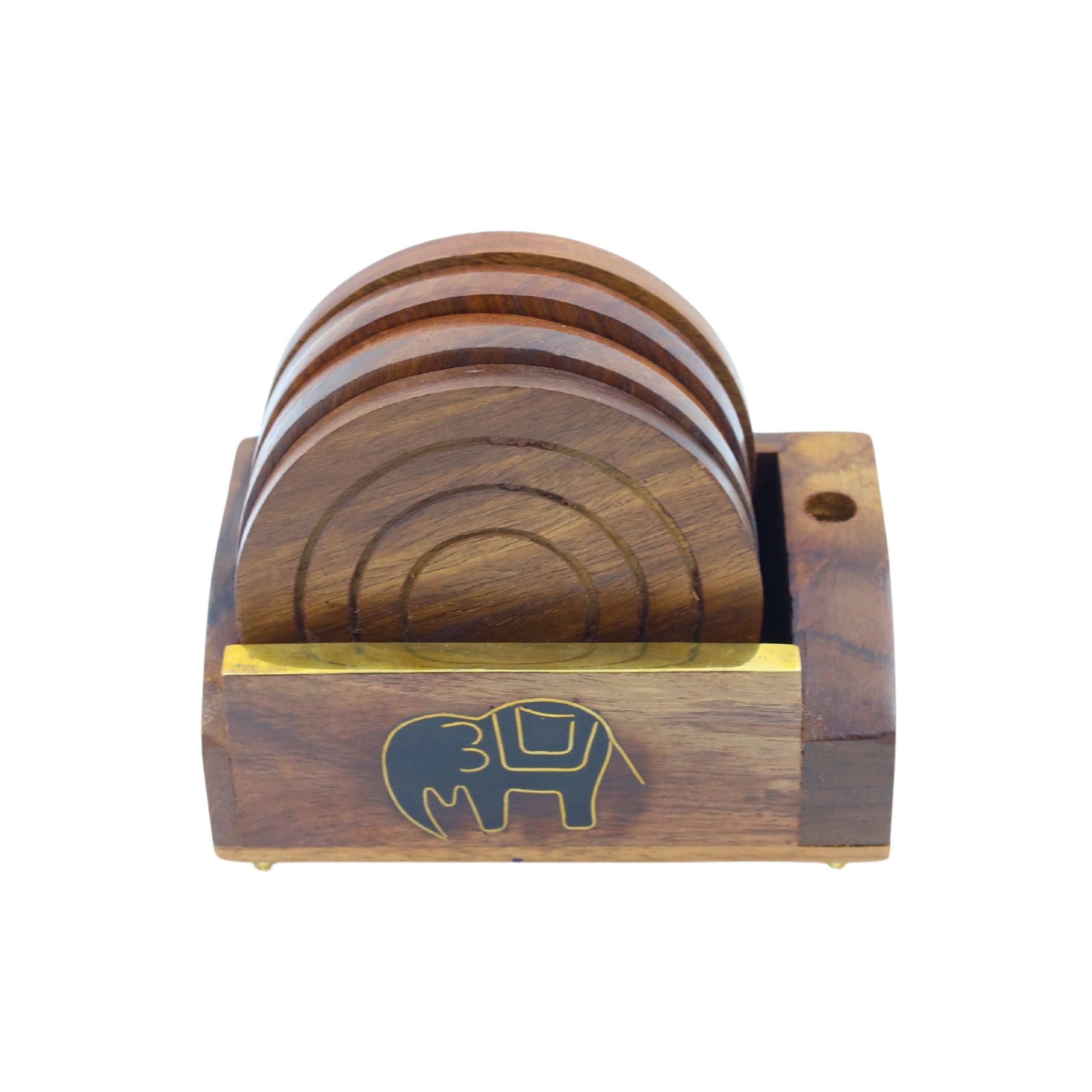 Natriel Wooden Coasters Set