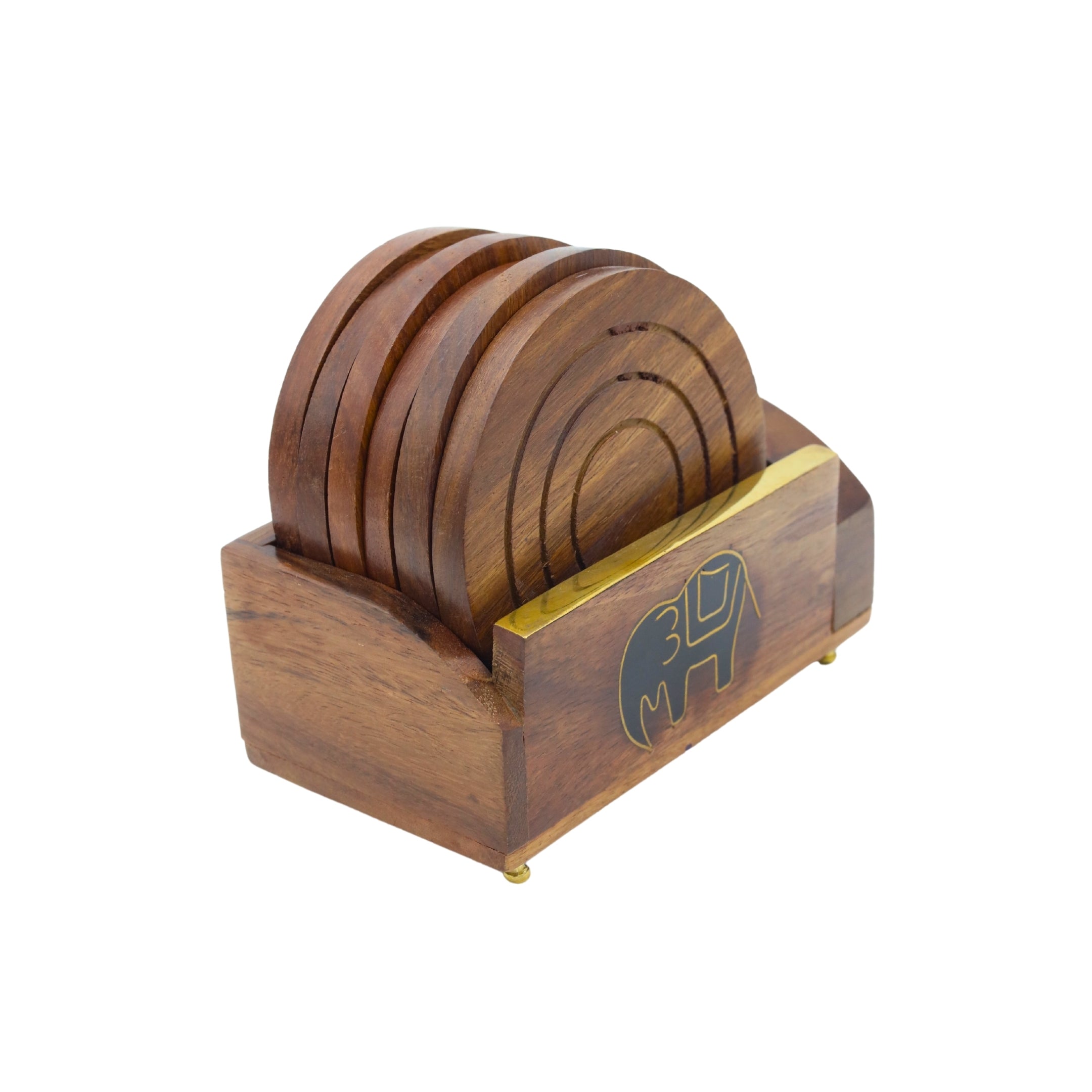 Natriel Wooden Coasters Set
