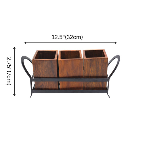Natriel Wooden Cutlery Holder