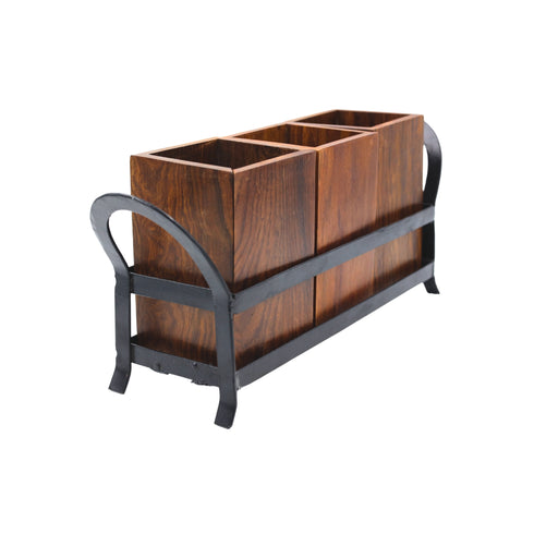 Natriel Wooden Cutlery Holder