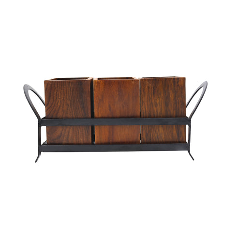 Natriel Wooden Cutlery Holder
