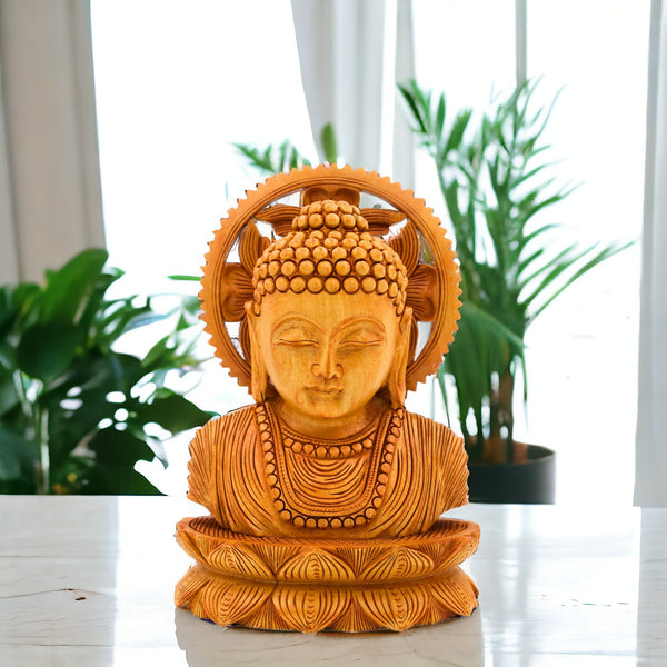 Natriel Wooden Idol of Lord Buddha