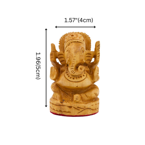 Natriel Wooden Idol of Lord Ganesha