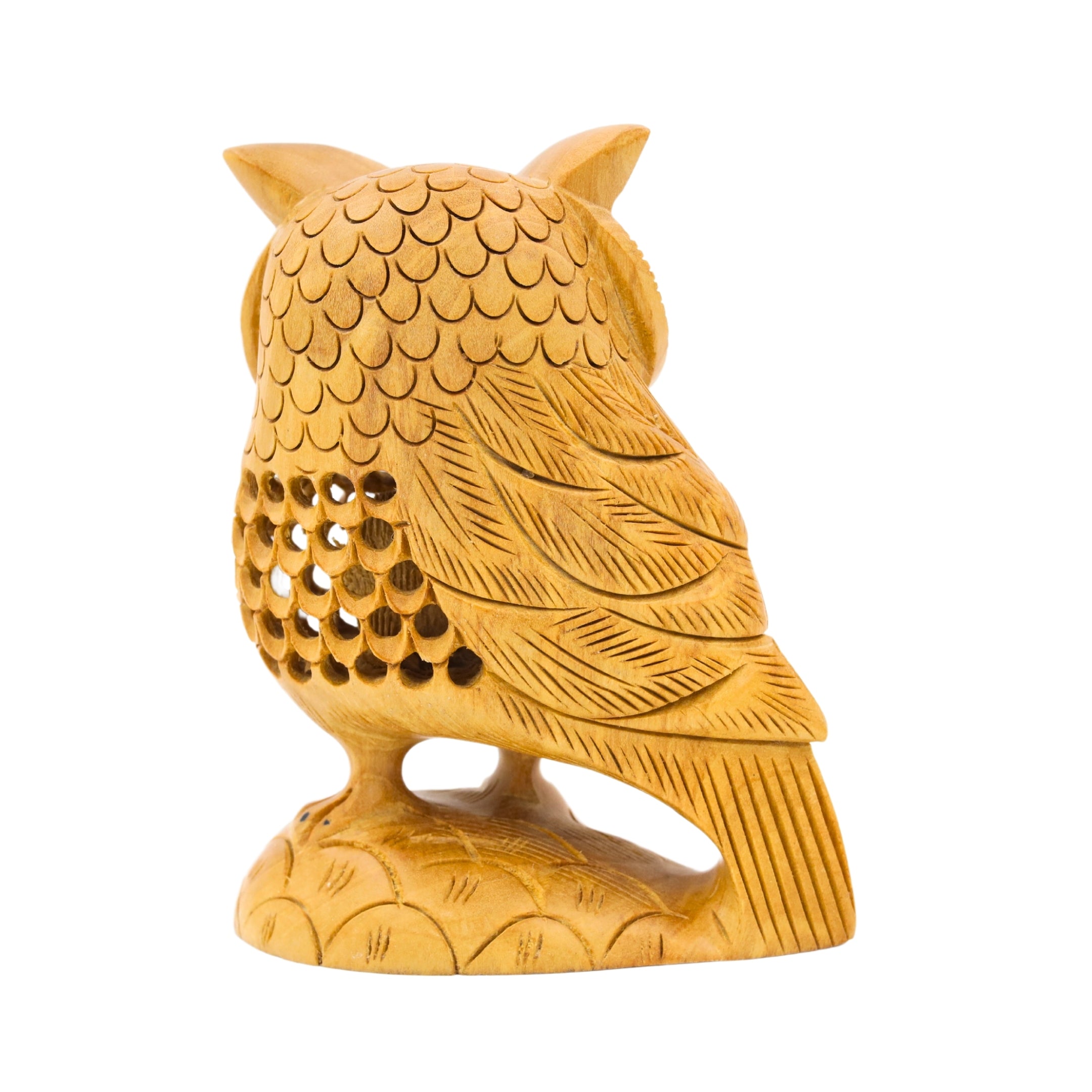 Natriel Wooden Owl Statue
