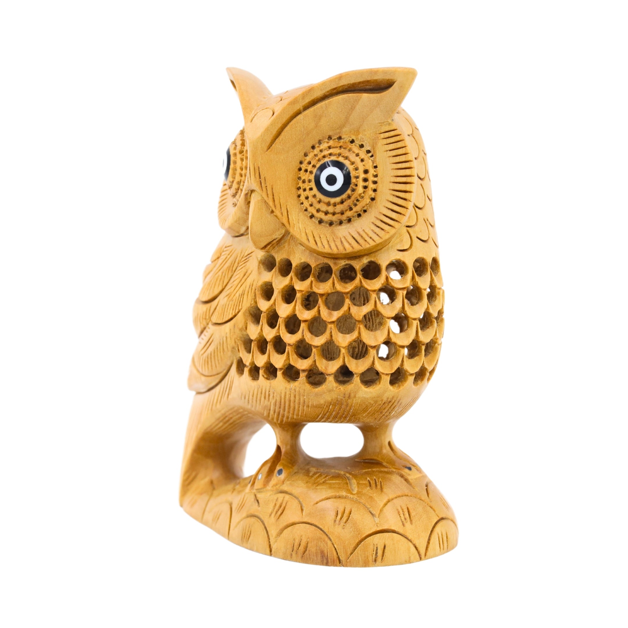 Natriel Wooden Owl Statue