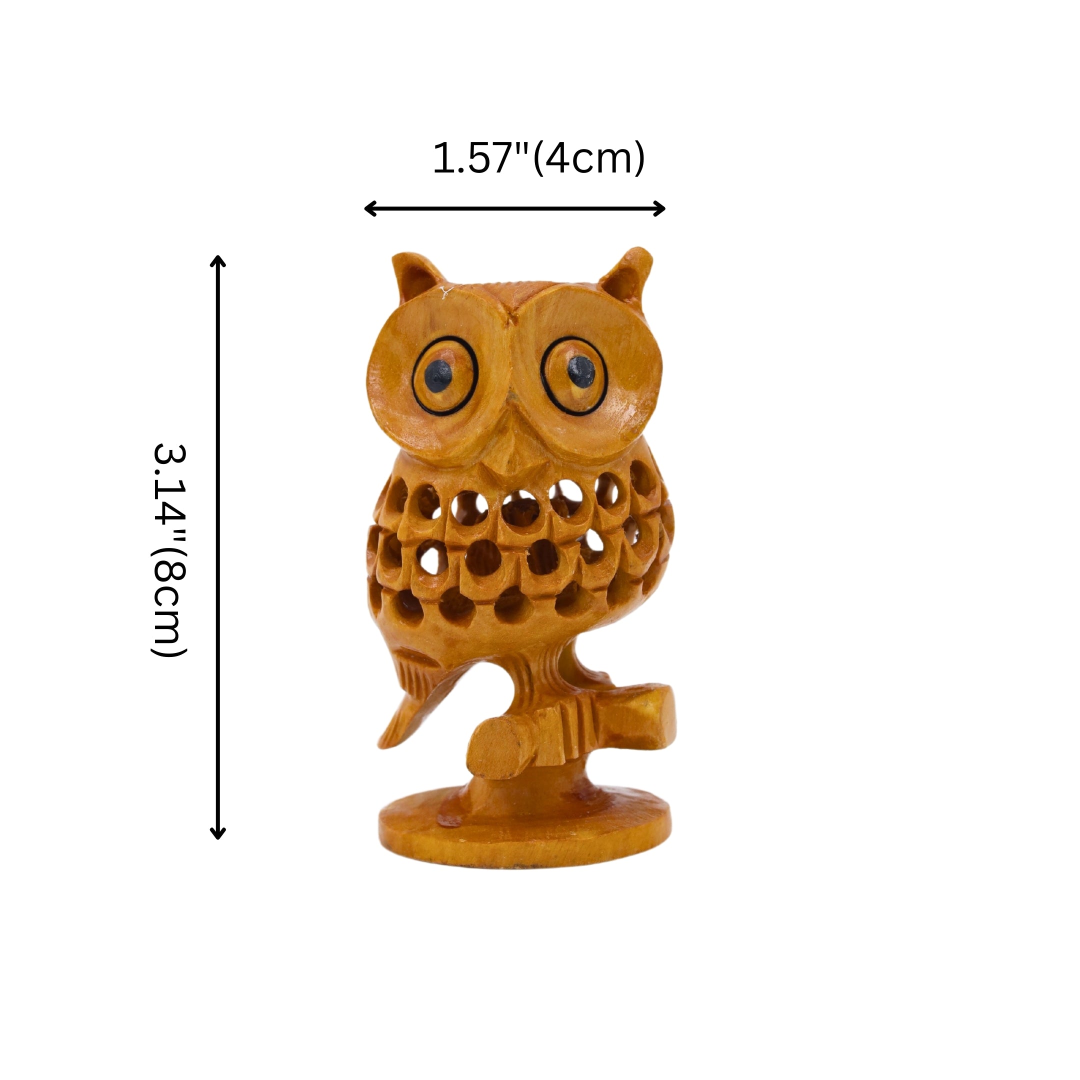 Natriel Wooden Owl Statue